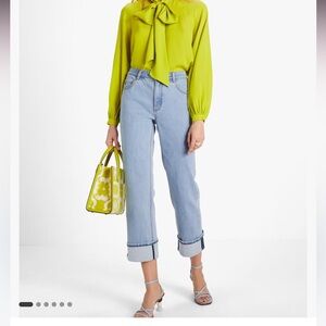 Kate Spade wide leg cuff jeans